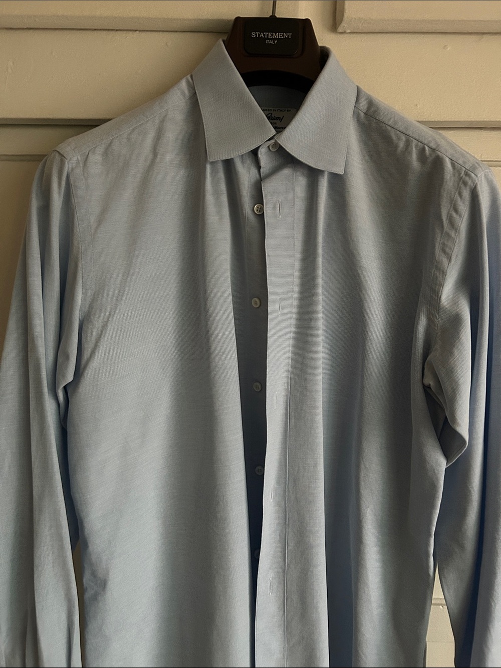 Brioni Light Blue Men's Dress Shirt French Cuffs 16